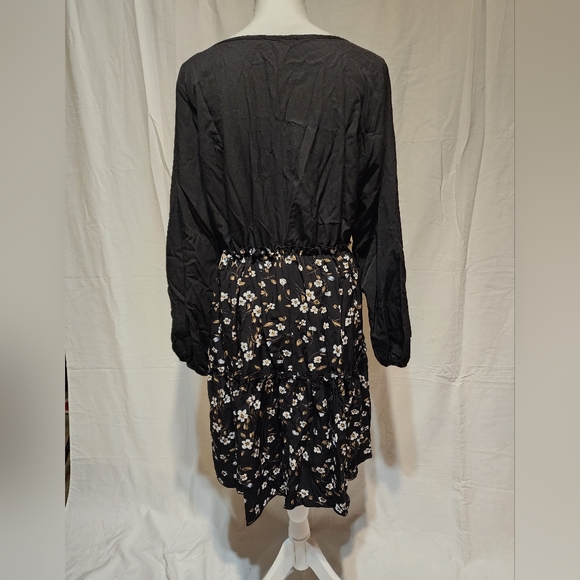 SHEIN Women's Floral Design Lantern Sleeve Ruffle Hem Dress NWOT - Picture 9 of 11